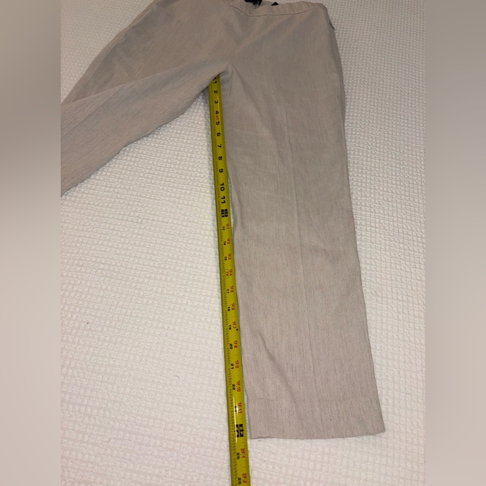 Theory Basic Pull On Pant Caliver Linen Blend Oat… - image 3